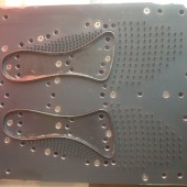 Matrices for perforation of the insoles